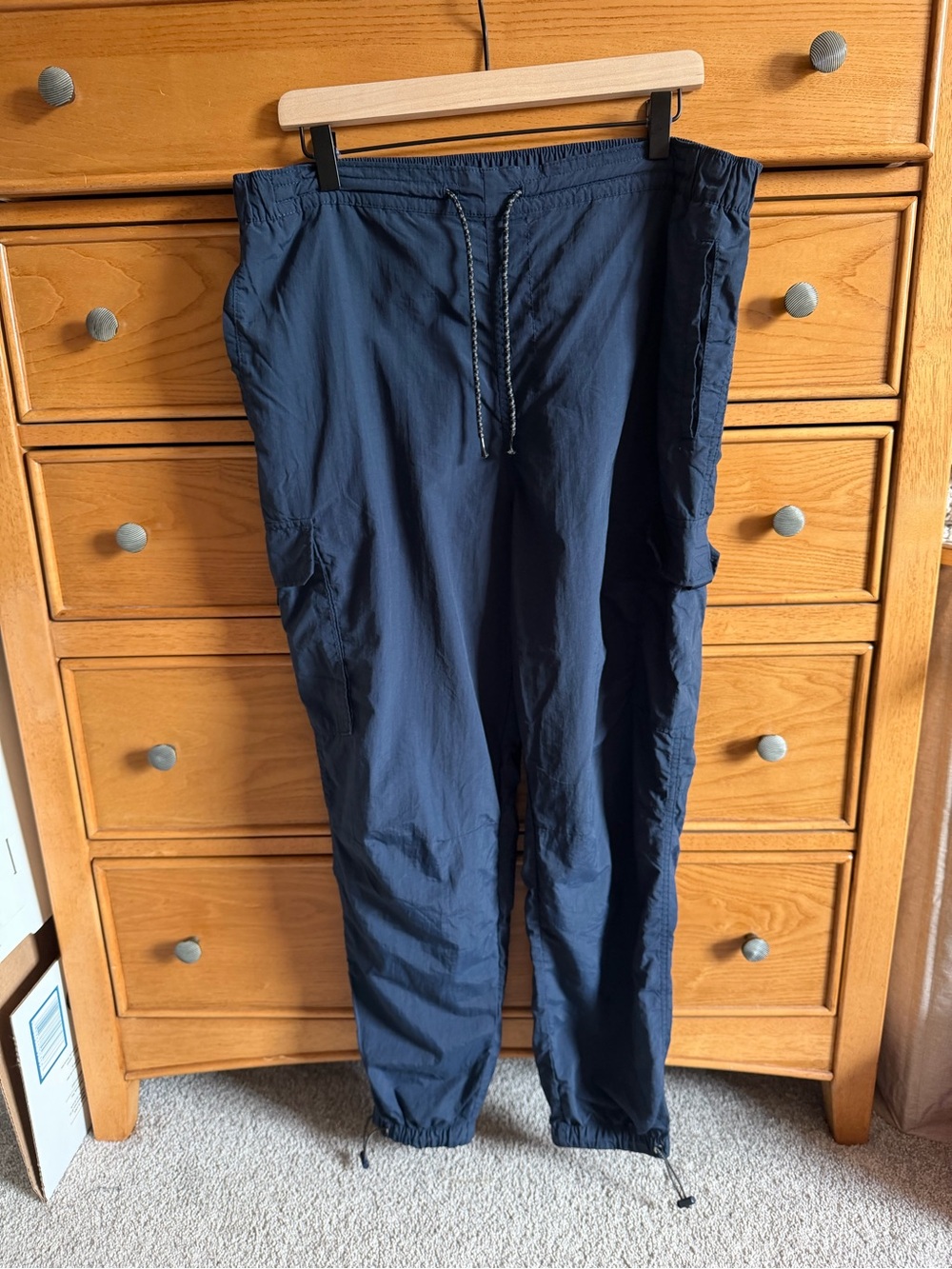 LCKR Mayday Utility Cargo Nylon Pants Military OG Navy Drawstring Mens XL